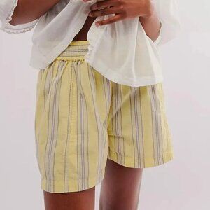 Free People Get Free Striped Pull On Shorts